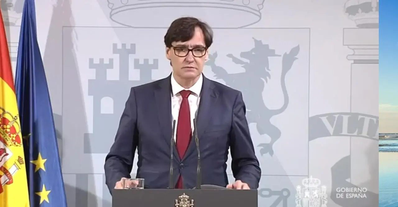 El ministro de Sanidad, Salvador Illa, en la rueda de prensa