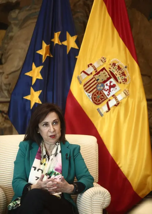La ministra de Defensa, Margarita Robles, durante una entrevista con Europa Press