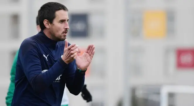 El entrenador del Racing de Santander, Aritz Solabarrieta.