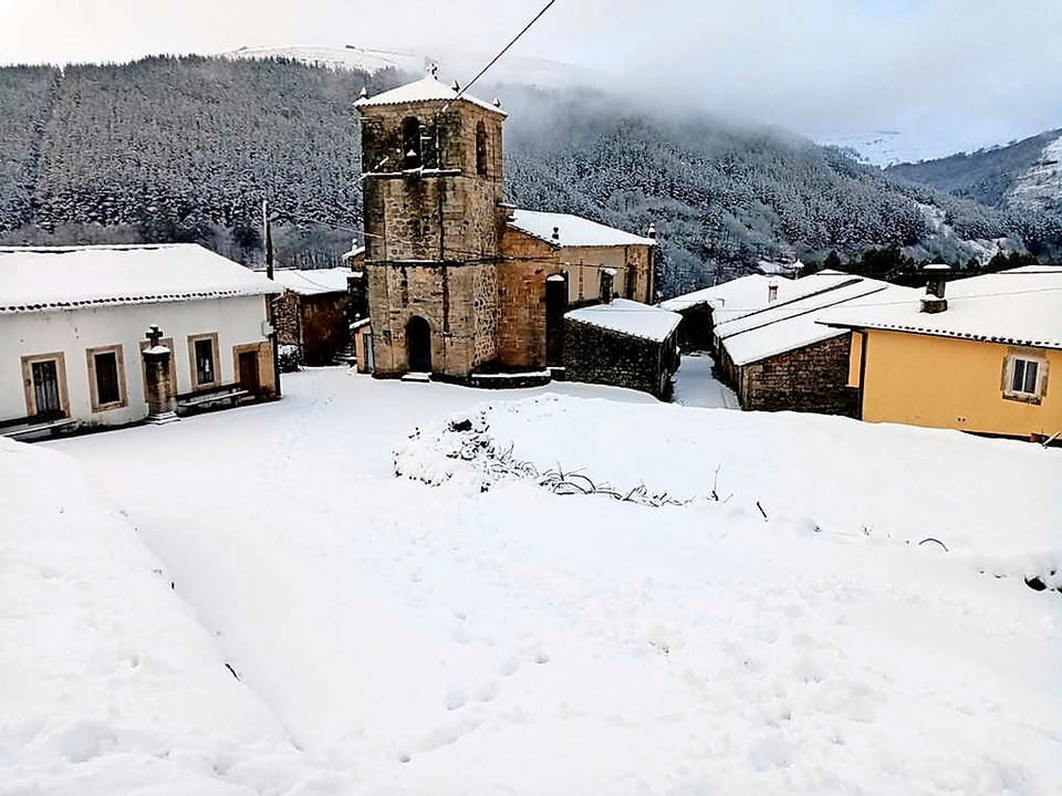 Nevada en San Miguel de Luena. / ALERTA