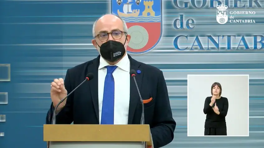 Consejero de Sanidad Miguel Rodriguez en rueda de prensa.