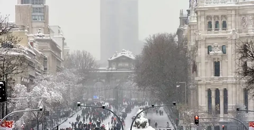Vista de madrid congelado