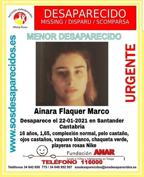 Aviso de la joven desaparecida. / E.PRESS