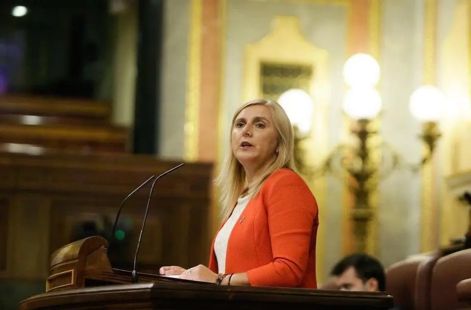 Noelia Cobo en el Congreso de los Diputados.