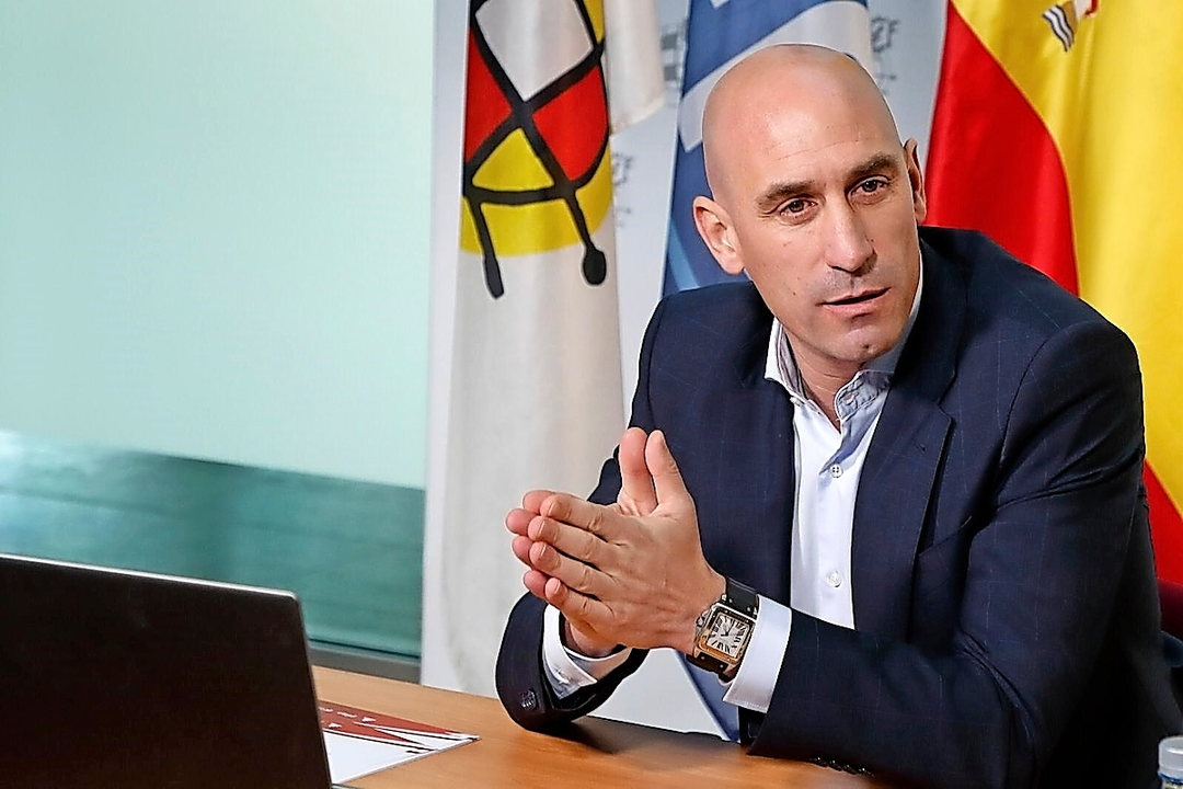 El presidente de la Real Federaci&oacute;n Espa&ntilde;ola de F&uacute;tbol, Luis Rubiales. / E. Press