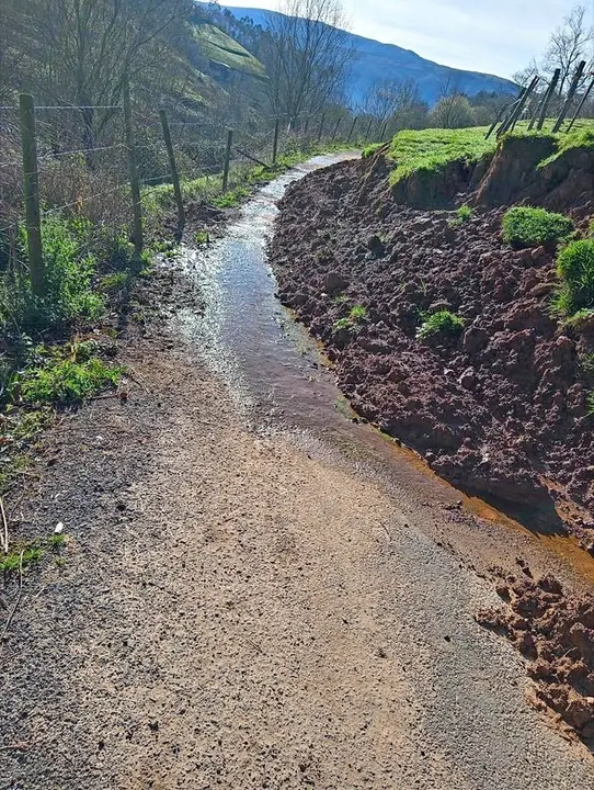 Vista del argayo. / A. del Saja