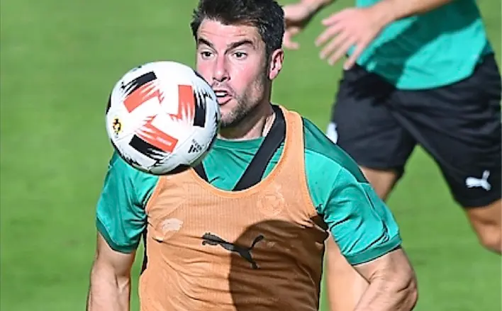 Jon Ander por fin pudo participar del entrenamiento de ayer. / Hardy