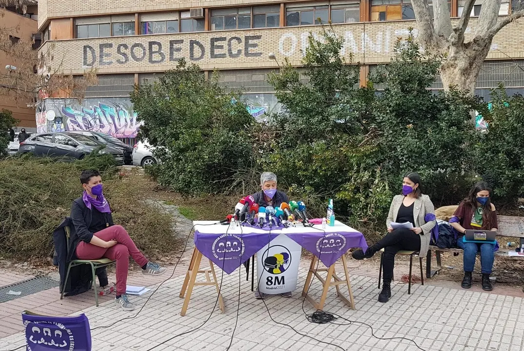 Voceras del movimiento feminista Comisi&oacute;n 8M de Madrid