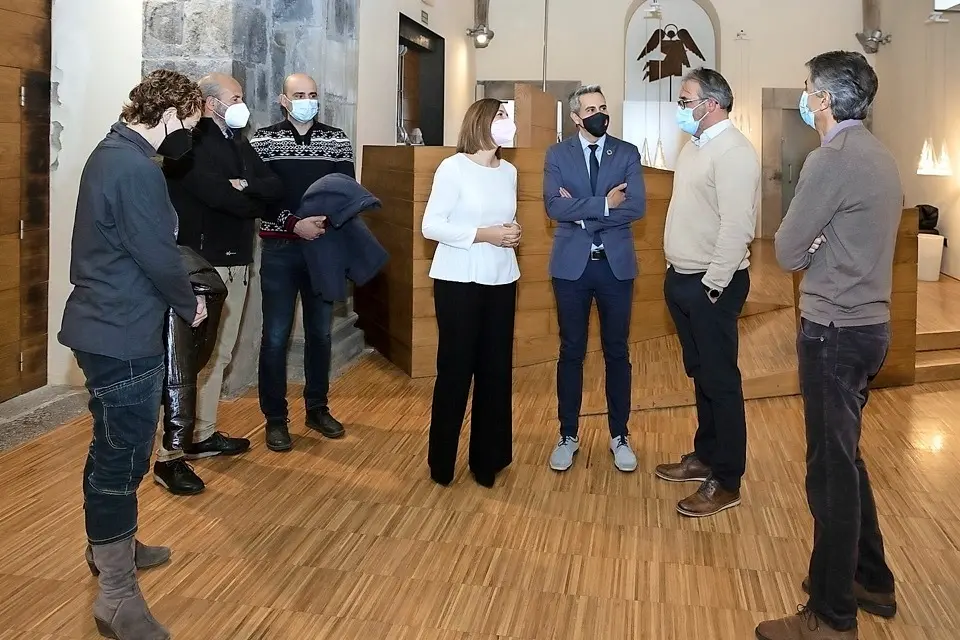 Pablo Zuloaga y Mar&iacute;a S&aacute;nchez en la presentaci&oacute;n del proyecto europeo &lsquo;From Domus Dei To Domun Populi&rsquo;. / ALERTA