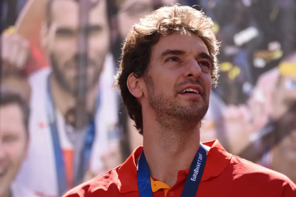 Pau Gasol durante la celebraci&oacute;n del Eurobasket 2015 , en Callao. / E. PRESS