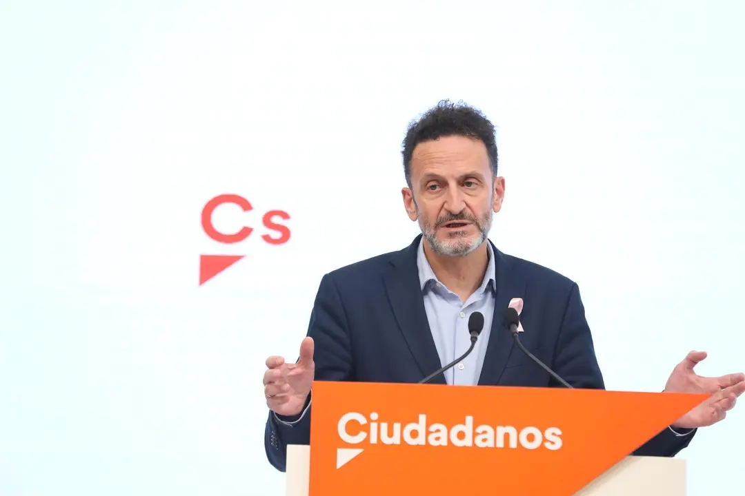 Archivo - El portavoz adjunto de Ciudadanos en el Congreso de los Diputados, Edmundo Bal, ofrece una rueda de prensa tras la reuni&oacute;n del Comit&eacute; Permanente de Ciudadanos en la sede del partido, en Madrid (Espa&ntilde;a), a 19 de octubre de 2020.