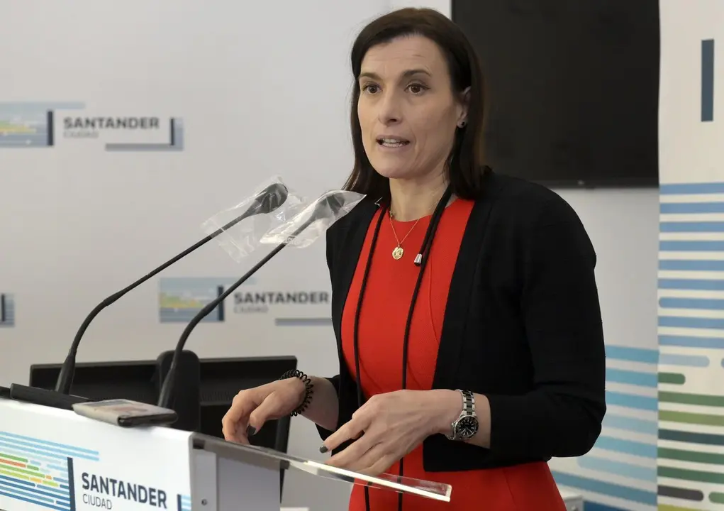 La alcaldesa de Santander Gema Igual durante la rueda de prensa. / ALERTA