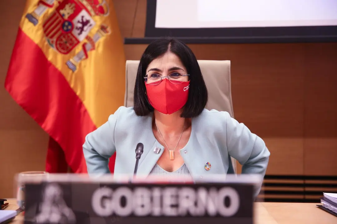 La ministra de Sanidad, Carolina Darias, en la Comisi&oacute;n de Sanidad del Congreso este 25 de marzo