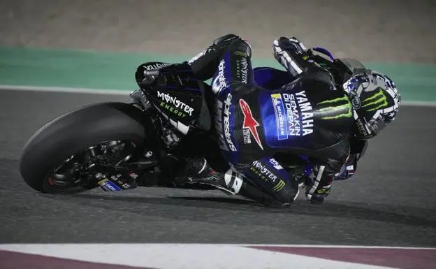 El piloto espa&ntilde;ol de MotoGP Maverick Vi&ntilde;ales (Yamaha) en los libres del viernes del GP Andaluc&iacute;a 2020, en el Circuito de Jerez-&Aacute;ngel Nieto