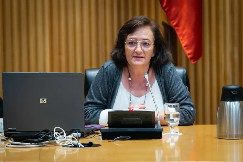 Archivo - La presidenta de la AIReF, Cristina Herrero, en la Comisi&oacute;n para la reconstrucci&oacute;n del Congreso
