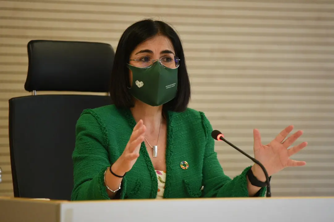 La ministra de Sanidad, Carolina Darias, en su visita al Edificio de Salud P&uacute;blica en Val&egrave;ncia