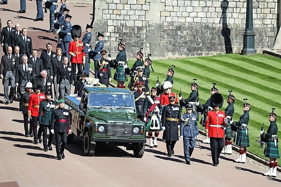 Cortejo f&uacute;nebre del duque de Edimburgo. / efe