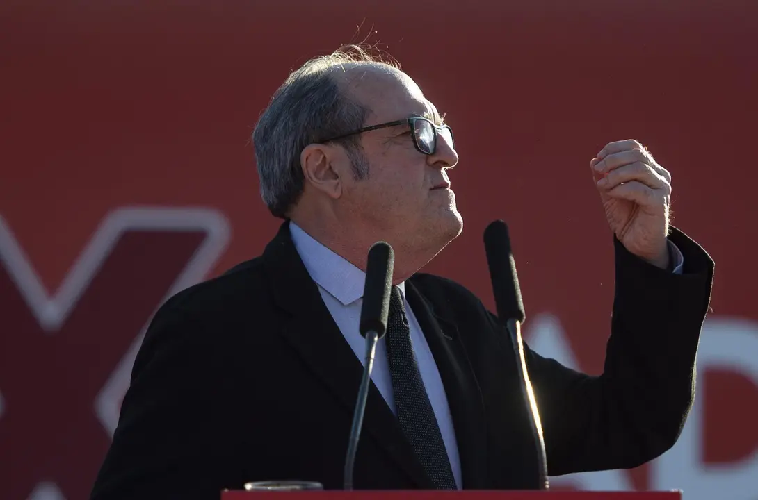 El candidato del PSOE a la Presidencia de la Comunidad de Madrid, &Aacute;ngel Gabilondo, durante un acto del partido en el distrito de Hortaleza, a 17 de abril de 2021, en Madrid (Espa&ntilde;a). Este domingo 18 de abril comenzar&aacute; de forma oficial la campa&ntilde;a electoral