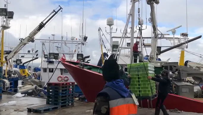 Los barcos con sus pescadores desembarcan en el puerto de Santo&ntilde;a. / ALERTA