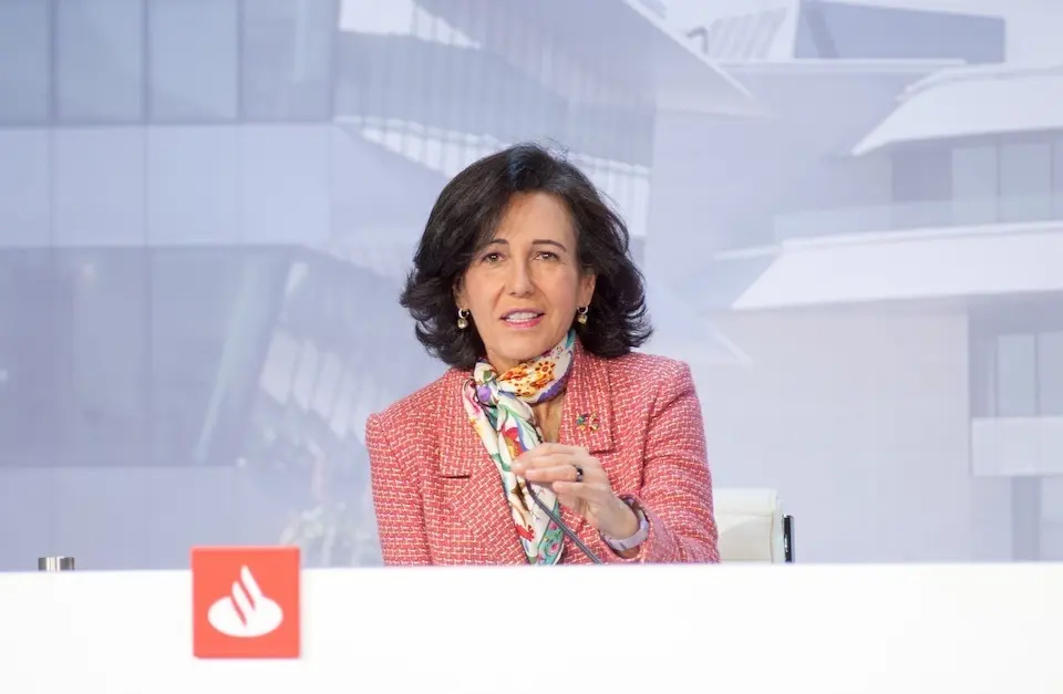 La presidenta de Banco Santander, Ana Bot&iacute;n, durante la junta general de accionistas de 2021.