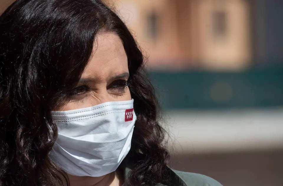 La presidenta de la Comunidad de Madrid y candidata a la reelecci&oacute;n, Isabel D&iacute;az Ayuso, durante su visita a Villarejo de Salvan&eacute;s, a 29 de abril de 2021, en Villarejo de Salvan&eacute;s, Madrid, (Espa&ntilde;a). Ayuso, que contin&uacute;a con su agenda electoral por distintos puntos de la regi&oacute;n antes de los comicios regionales del pr&oacute;ximo 4 de mayo, ha presentado durante el acto el programa de medio ambiente que tiene preparado su partido para la regi&oacute;n madrile&ntilde;a.
29 ABRIL 2021;VILLAREJO;SALVANES;MADRID;AYUSO;PP
Alberto Ortega / Europa Press
29/4/2021