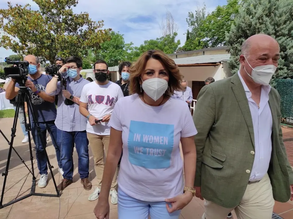Susana D&iacute;az, junto a Antonio Ruiz, en C&oacute;rdoba.