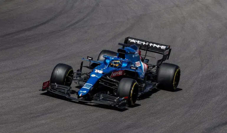 14 ALONSO Fernando (spa), Alpine F1 A521, action during the Formula 1 Heineken Grande Pr�mio de Portugal 2021 from April 30 to May 2, 2021 on the Algarve International Circuit, in Portimao, Portugal - Photo Xavi Bonilla / DPPI