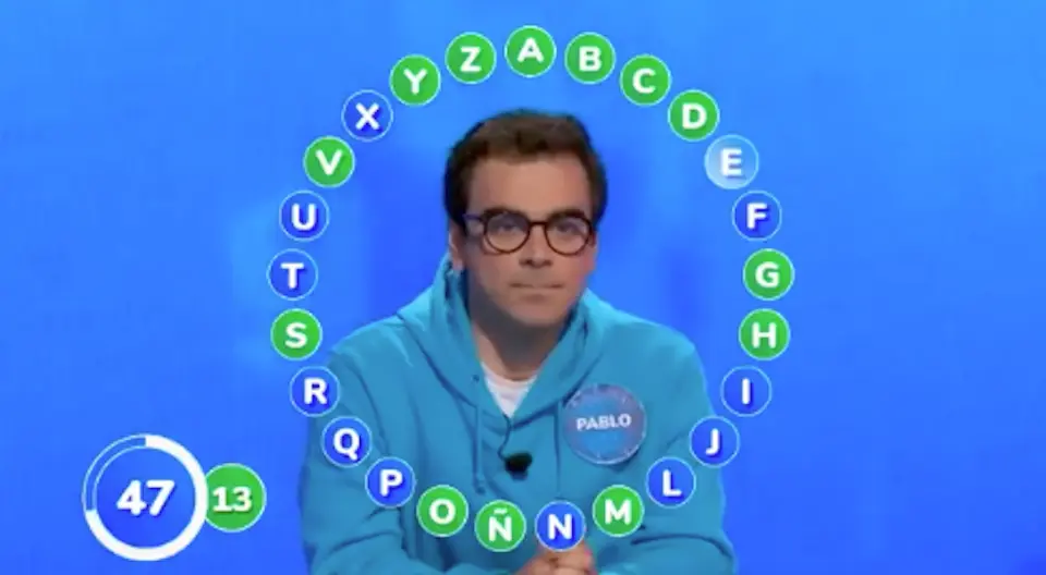 El concursante de Pasapalabra.