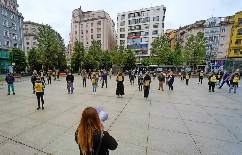 Protesta de las peluquer&iacute;as y centros de est&eacute;tica para la reducci&oacute;n del IVA. / HARDY