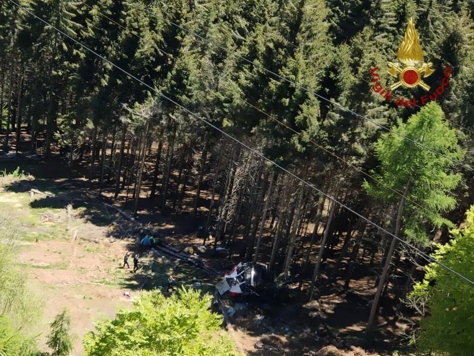 Descolgamiento de un telef&eacute;rico en el norte de Italia