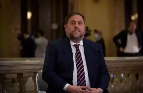 El l&iacute;der de ERC, Oriol Junqueras, durante una entrevista en directo para TV3, antes de celebrarse la moci&oacute;n de investidura del candidato de ERC a la Presidencia de la Generalitat, en el Parlament de Catalunya, a 21 de mayo de 2021, en Barcelona, Catalu&ntilde;a, - David Zorrakino - Europa Press