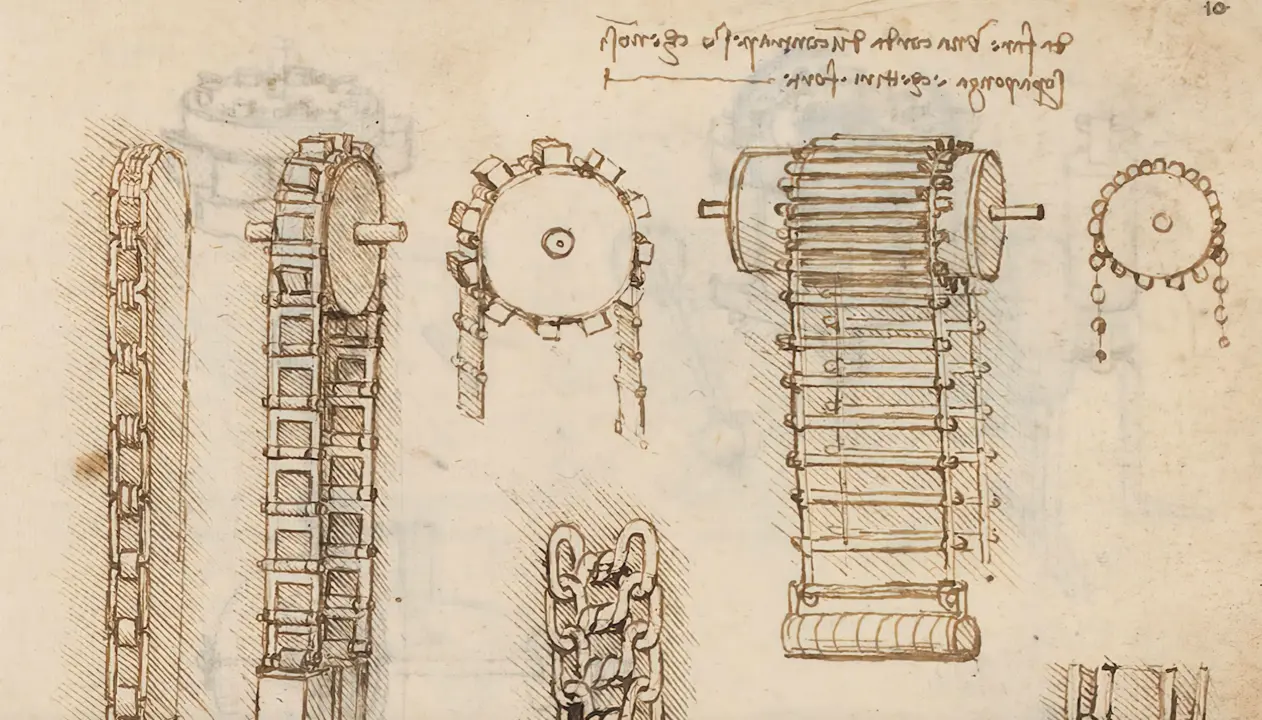 Tratado de est&aacute;tica y mec&aacute;nica de Da Vinci.