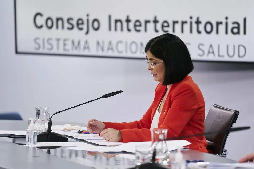 Consejo Interterritorial del Sistema Nacional de Salud at Palacio de la Moncloa in Madrid, Spain.