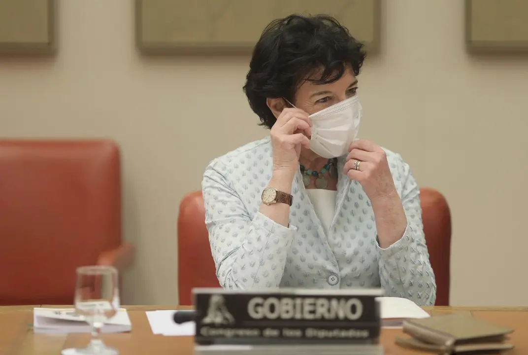 La ministra de Educaci&oacute;n y Formaci&oacute;n Profesional, Isabel Cela&aacute;, en la Comisi&oacute;n de Educaci&oacute;n y FP del Congreso este mi&eacute;rcoles 26 de mayo de 2021