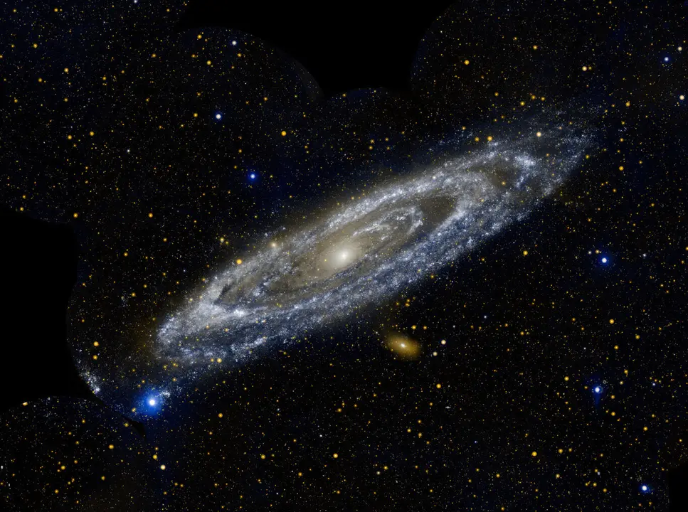 Mediciones realizadas sobre la galaxia de Andr&oacute;meda por el instrumento DESI. EFE/Foto cedida