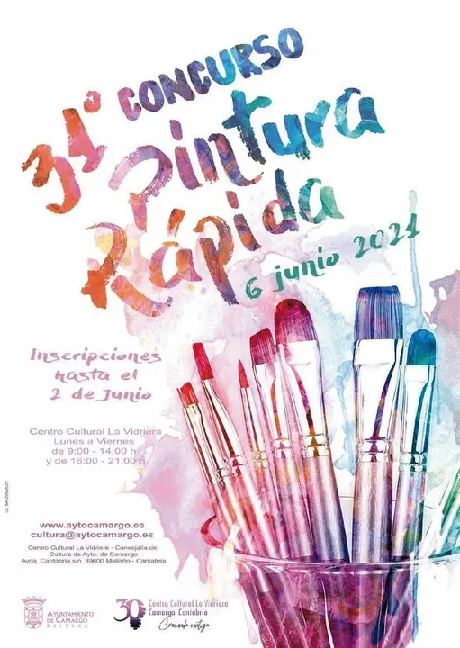 Cartel del XXXI Concurso de Pintura R&aacute;pida al aire libre de Camargo.