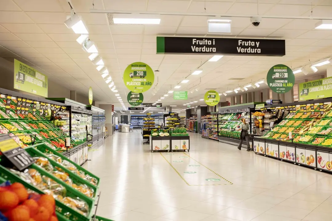 Imagen del interior de un supermercado de Mercadona. / EP