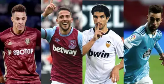 Rodrigo Moreno, Pablo Fornals, Carlos Soler y Brais M&eacute;ndez - AFP7/EUROPA PRESS