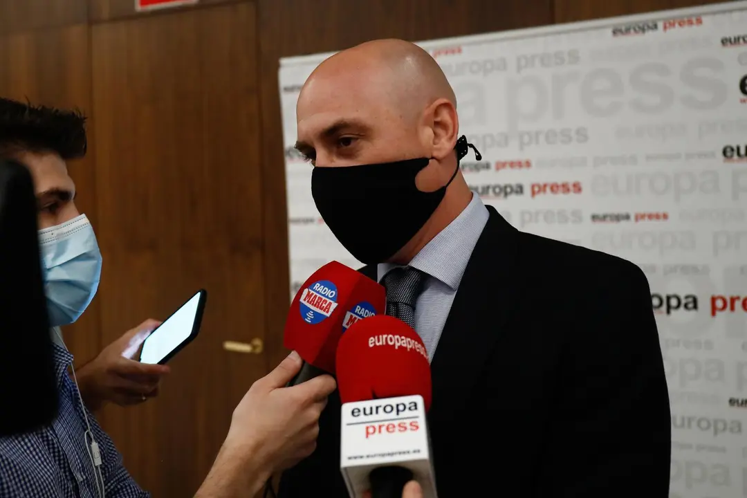 El presidente de la Real Federaci&oacute;n Espa&ntilde;ola de F&uacute;tbol (RFEF), Luis Rubiales