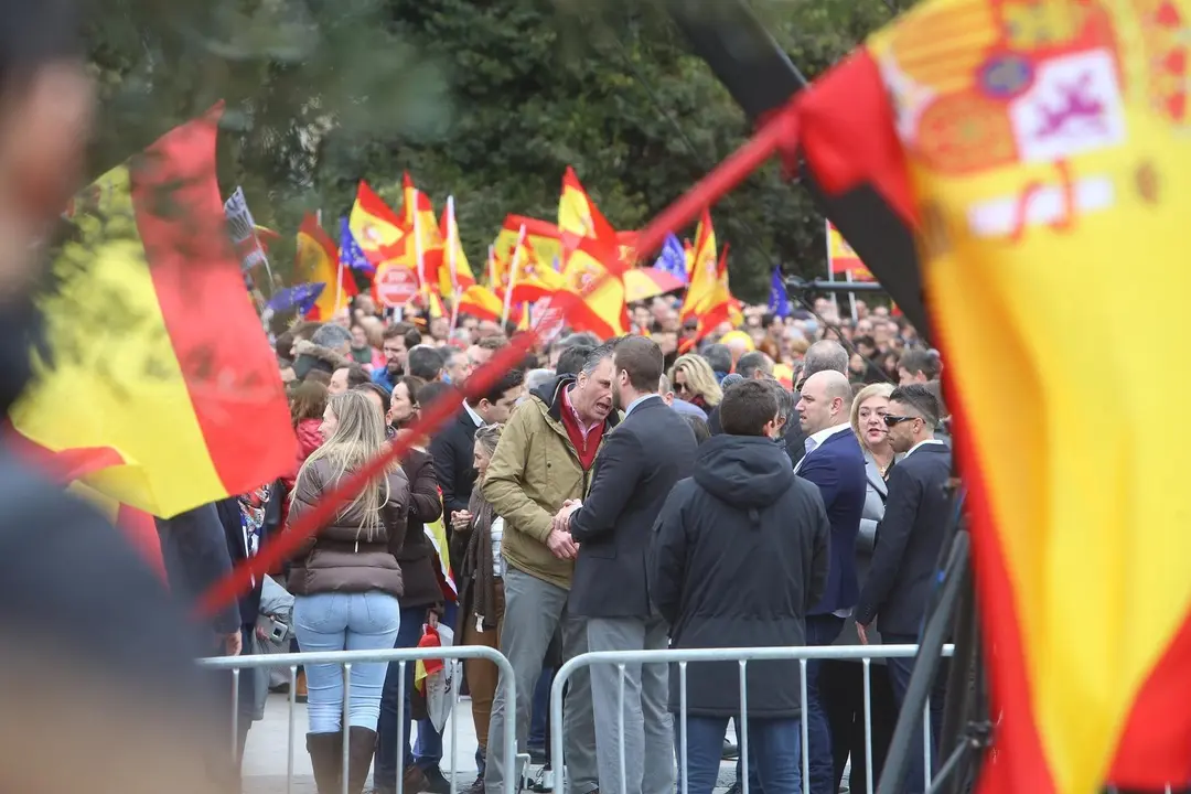 Archivo - Foto de Col&oacute;n en la manifestaci&oacute;n
