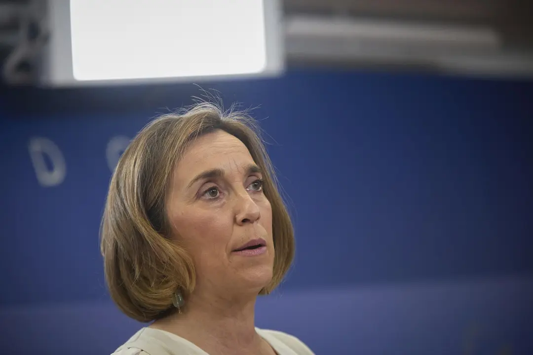La portavoz del Grupo Parlamentario Popular en el Congreso, Cuca Gamarra, interviene en una rueda de prensa anterior a una Junta de Portavoces, a 8 de junio de 2021, en la Sala Constitucional del Congreso de los Diputados, Madrid, (Espa&ntilde;a).