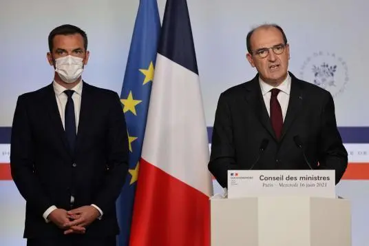 Jean Castex durante el anuncio.