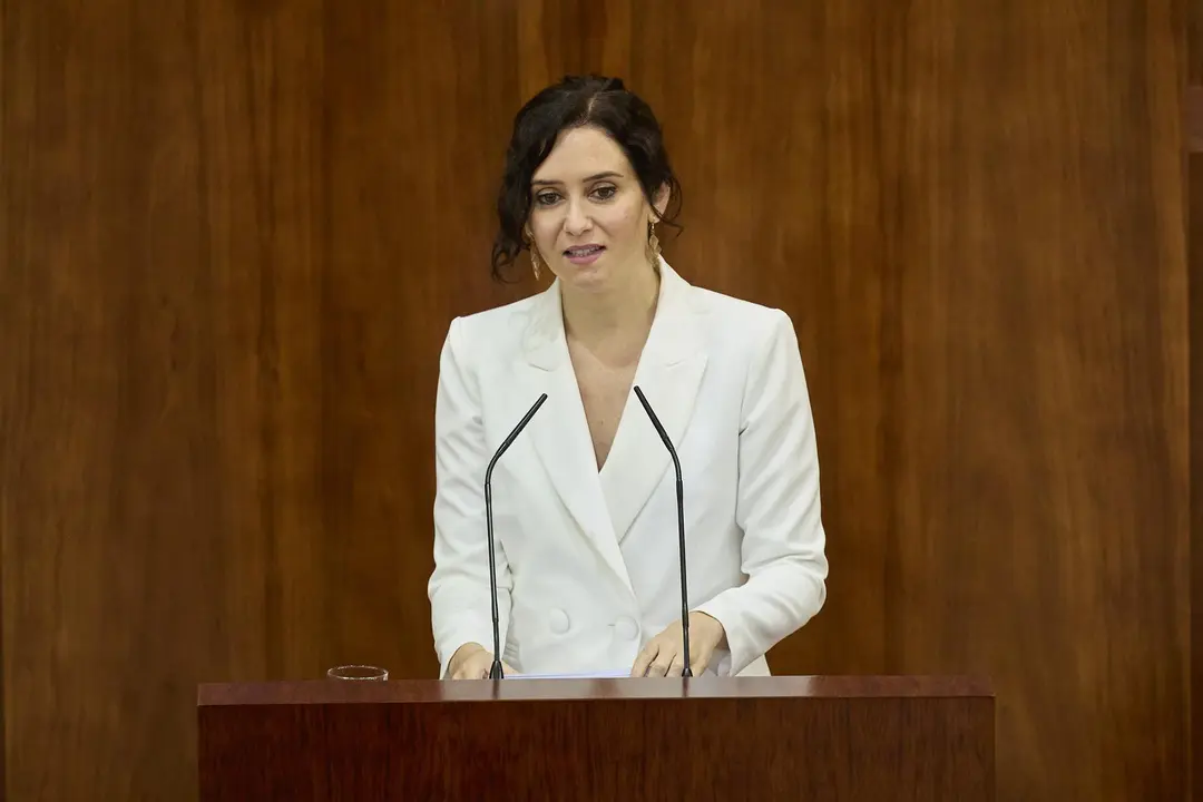 La presidenta en funciones de la Comunidad de Madrid, Isabel D&iacute;az Ayuso