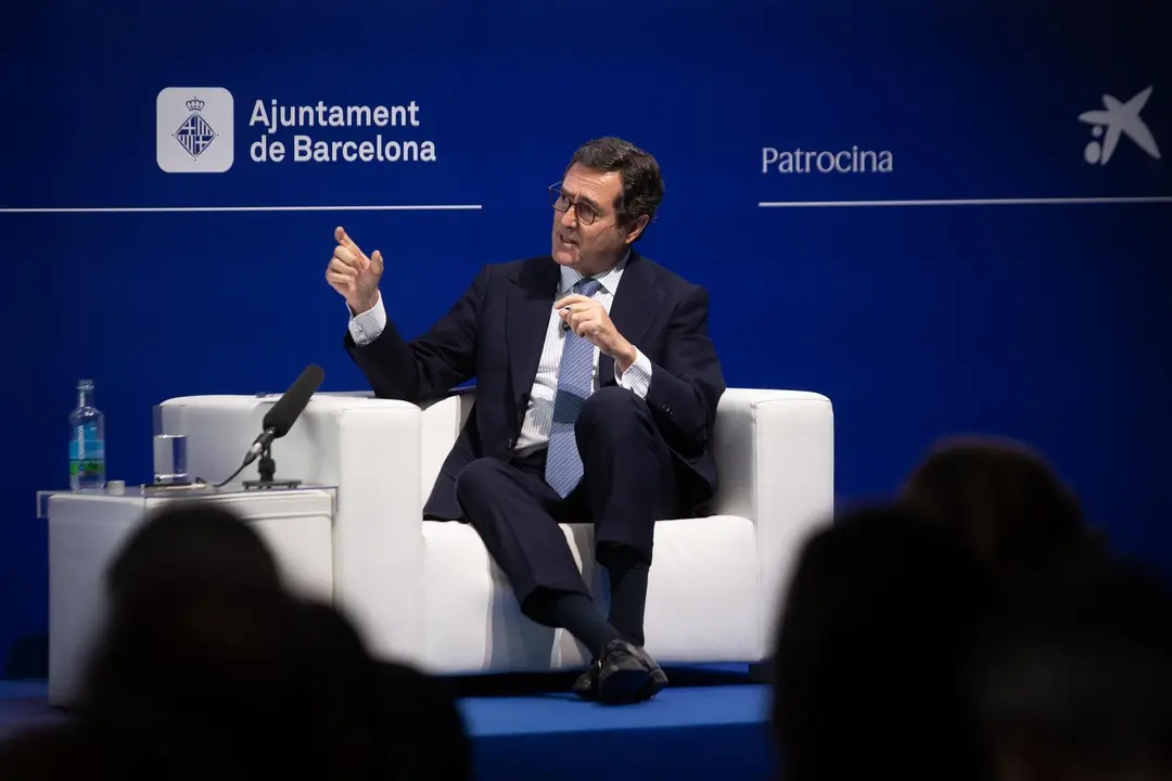 El presidente de la CEOE, Antonio Garamendi, interviene en la inauguraci&oacute;n de la segunda jornada de la XXXVI Reuni&oacute;n del Cercle d"Economia, a 17 de junio de 2021, en Barcelona, Catalu&ntilde;a, (Espa&ntilde;a). Las jornadas, bajo el t&iacute;tulo 'La gran reconstrucci&oacute;n, reto