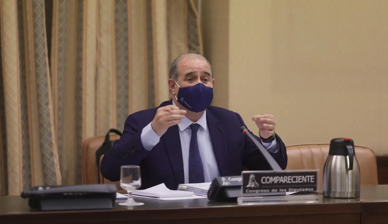 El director general de la Polic&iacute;a, Francisco Pardo Piqueras, comparece en la Comisi&oacute;n de Interior del Congreso el pasado 26 de mayo