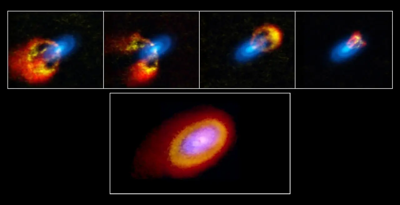 Usando datos de velocidad del gas, los cient&iacute;ficos que observaron a Elias 2-27 pudieron medir directamente la masa del disco protoplanetario de la estrella joven y tambi&eacute;n rastrear perturbaciones din&aacute;micas en el sistema estelar.
