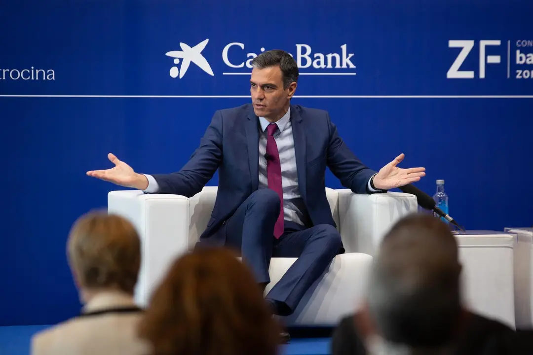 El presidente del Gobierno, Pedro S&aacute;nchez, interviene en la clausura de la tercera sesi&oacute;n de la XXXVI Reuni&oacute;n del Cercle d'Economia, a 18 de junio de 2021, en Barcelona, Catalu&ntilde;a, (Espa&ntilde;a). Las jornadas, bajo el t&iacute;tulo 'La gran reconstrucci&oacute;n, retos y opo