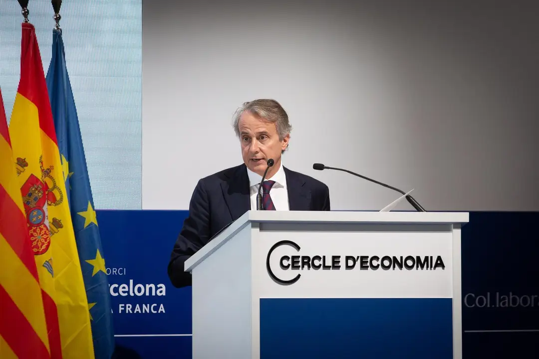 El presidente del Cercle d'Economia, Javier Faus, interviene en la tercera sesi&oacute;n de la XXXVI Reuni&oacute;n del Cercle d'Economia, a 18 de junio de 2021, en Barcelona, Catalu&ntilde;a, (Espa&ntilde;a). Las jornadas, bajo el t&iacute;tulo 'La gran reconstrucci&oacute;n, retos y oportunidad