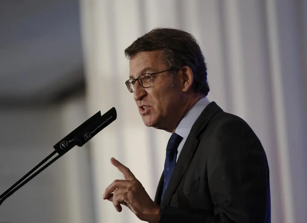 El presidente de la Xunta de Galicia, Alberto N&uacute;&ntilde;ez Feijoo, interviene en un desayuno informativo organizado por Nueva Econom&iacute;a Forum, 