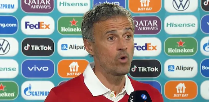 Luis Enrique seleccionador nacional tras el partido contra Polonia. / TELECINCO